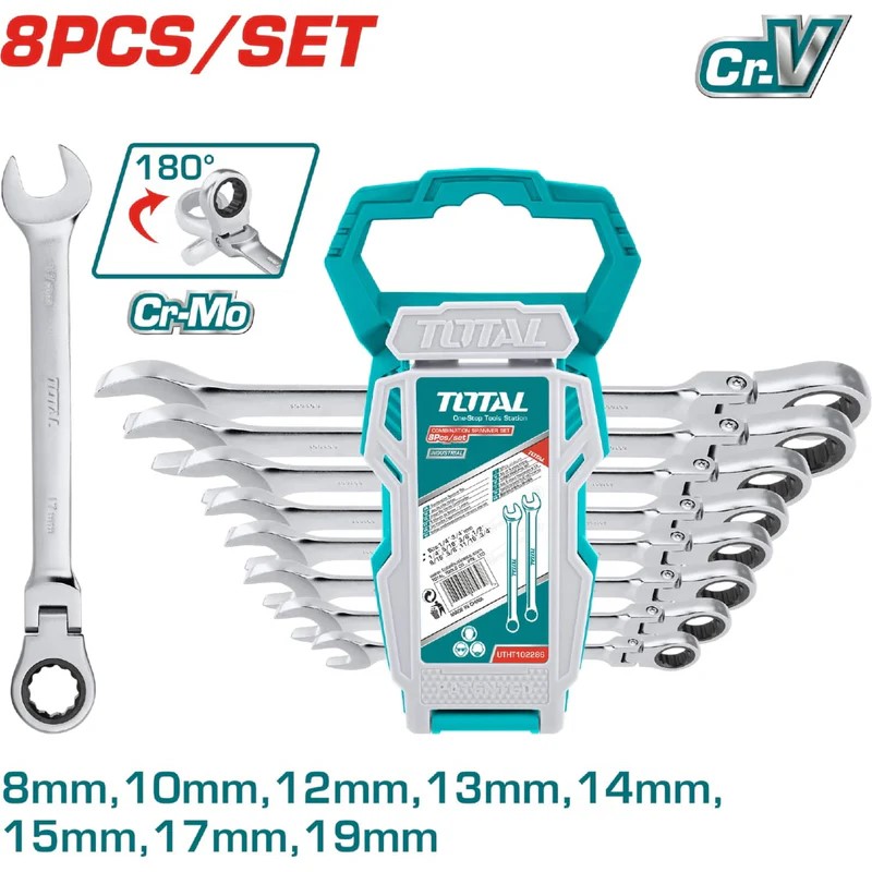 طقم شك رنج متحرك 8 قطع 8-19 توتال