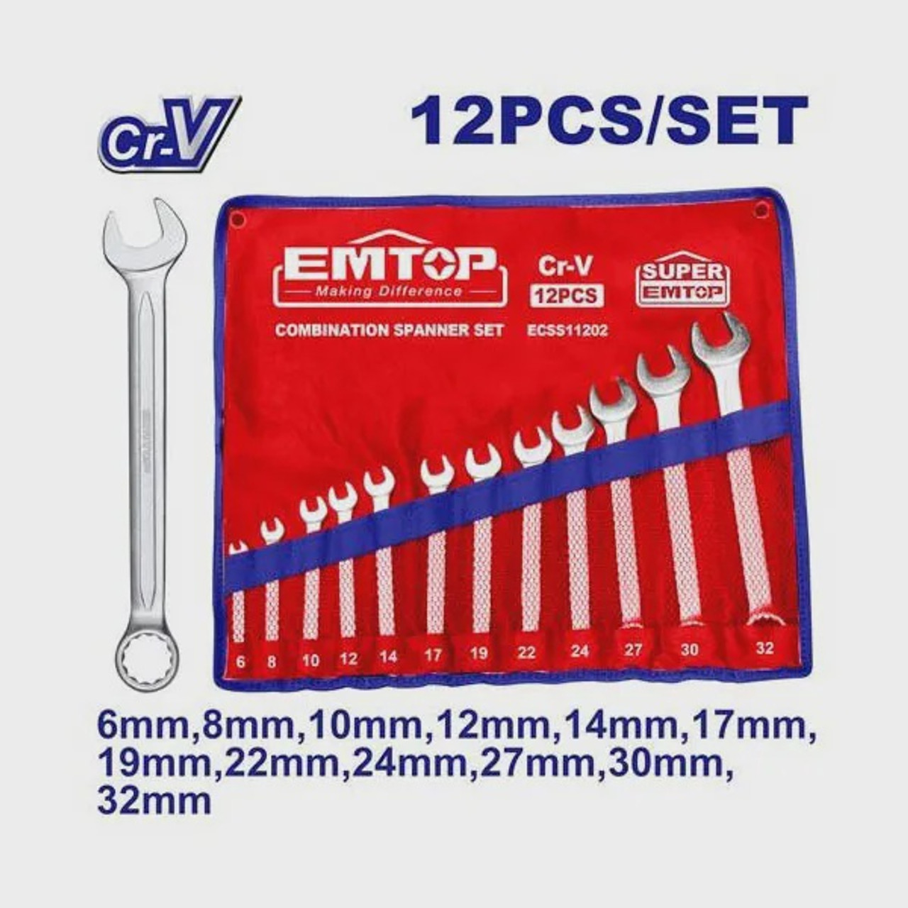 طقم شك رنج 12قطعة 6-32 ام توب