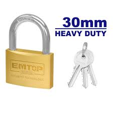 قفل نحاس 30مل ام توب