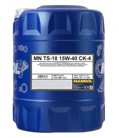 زيت 15/40 مانول 20لتر CK4 TS-18 SHPD 7118
