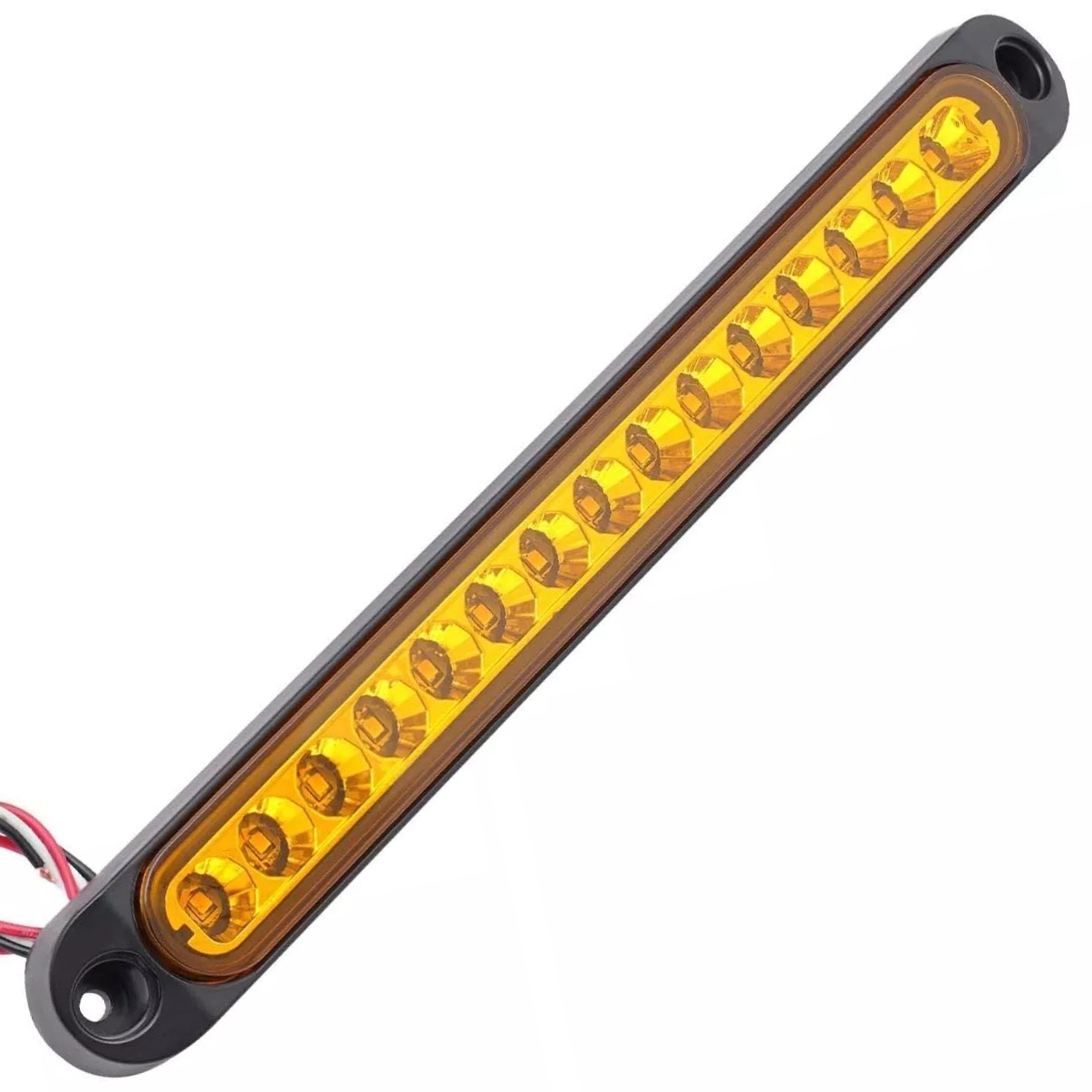 اصبع ليد 20سم مع لطاش برتقالي 24V